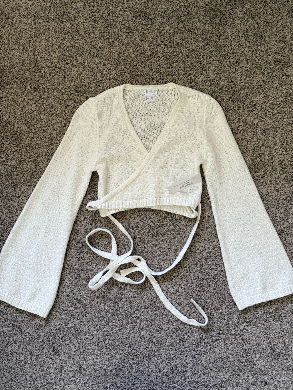 Venus Wrap Knit Crop Top